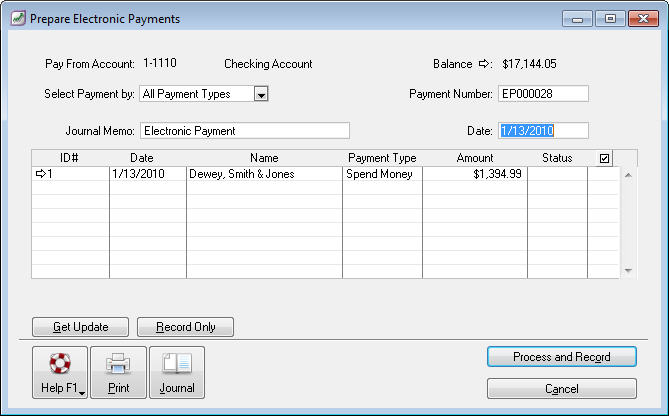 Electronic payments