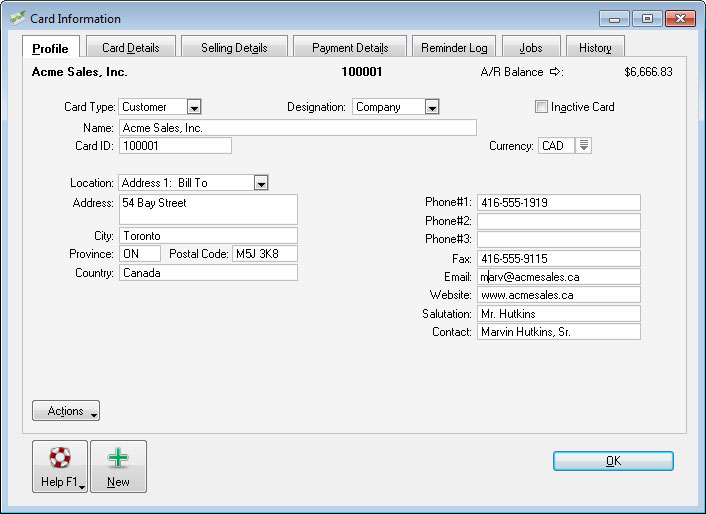 Manage contacts